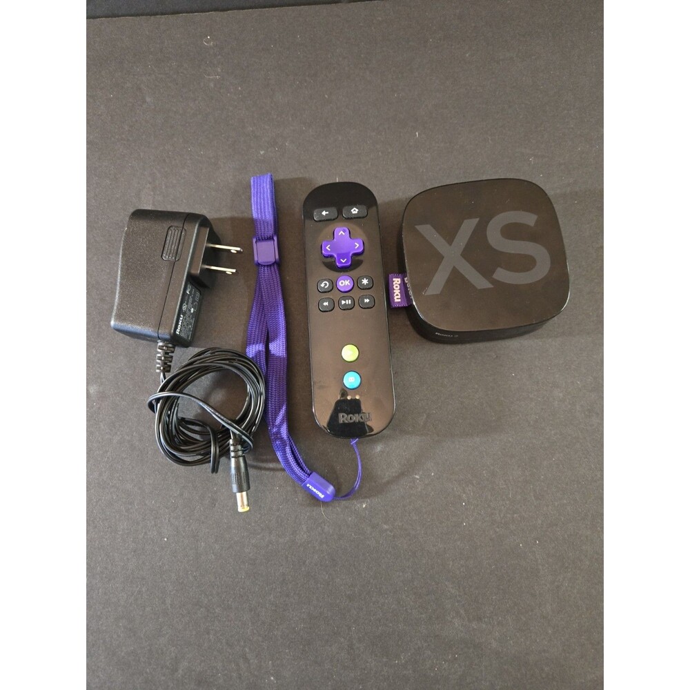 Roku 2 XS Player Model 3100X Remote Control HDMI Cable Power Adapter Streaming